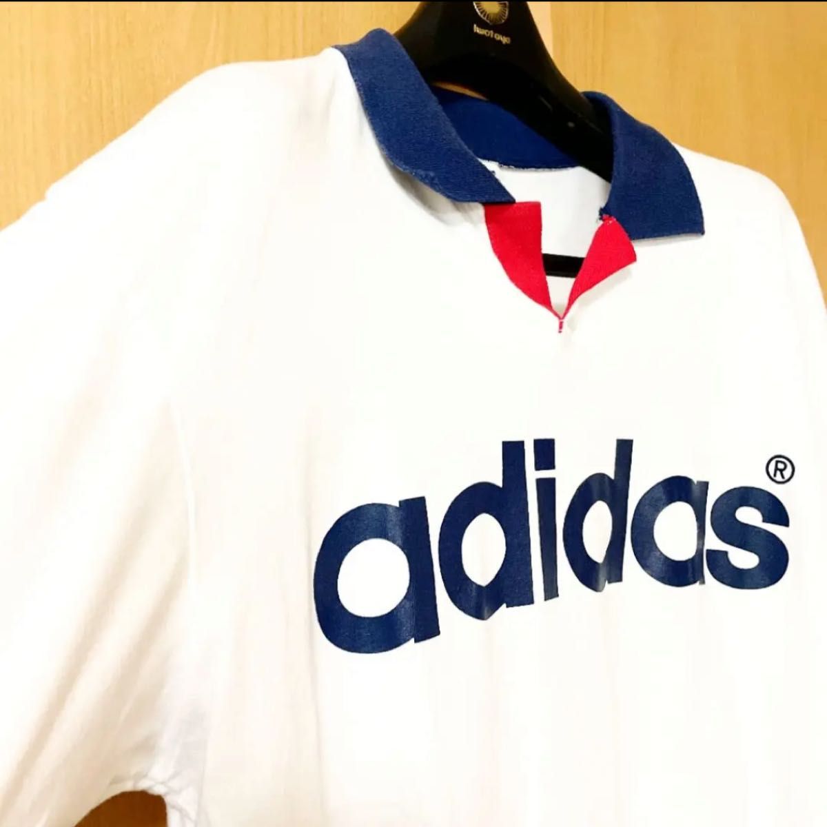 【希少】アディダス adidas ポロシャツ デサント製 古着80S 90S XL(LL)