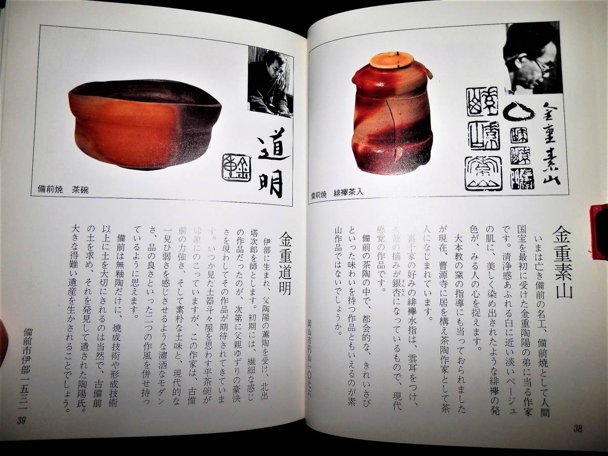 本/現代の茶陶/荒川豊蔵.加藤唐九郎.金重陶陽.三輪休雪.鈴木蔵.金重素