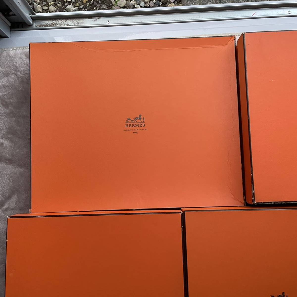 HERMES エルメス 空箱 オレンジBOX 5個まとめ売り　34＊34＊14×4個　他1_画像2