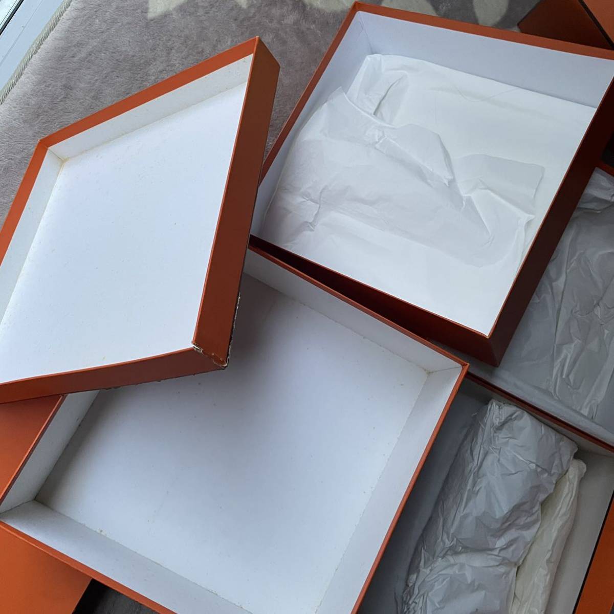 HERMES エルメス 空箱 オレンジBOX 5個まとめ売り　34＊34＊14×4個　他1_画像9