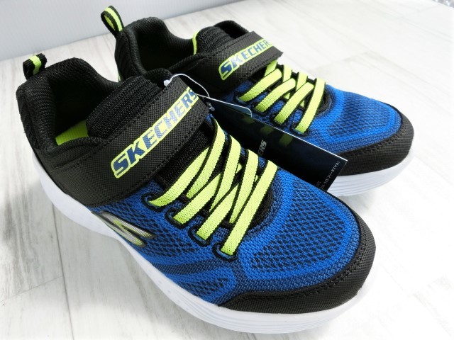 【未使用訳あり】 SKECHERS スケッチャーズ SNAP SPRINTS-ULTRAVOLT キッズスニーカー BLBK 左20cm 右19cm 【0011】_画像1