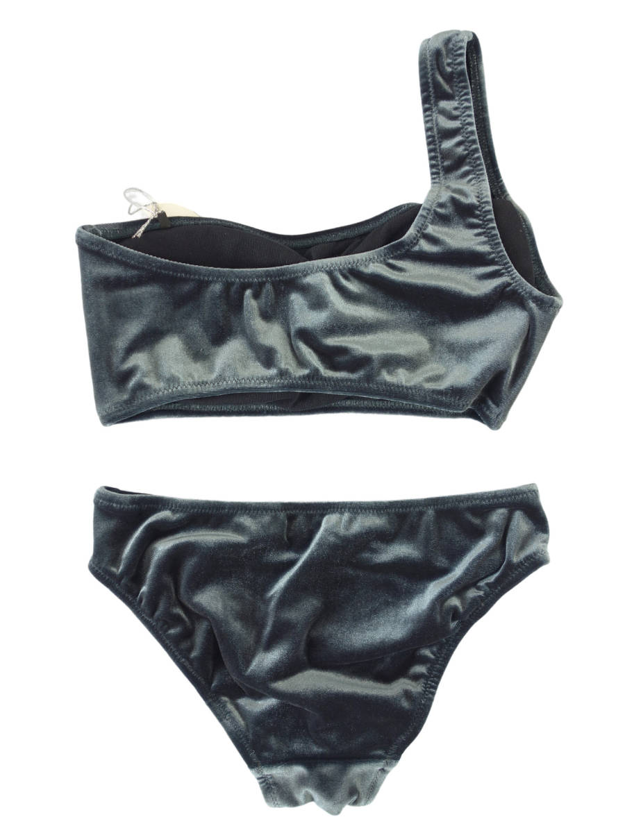 [ unused ]JILLSTUART velour one shoulder bikini swimsuit size 9(M) charcoal gray CGY regular price 14,300 jpy sea pool Jill Stuart 