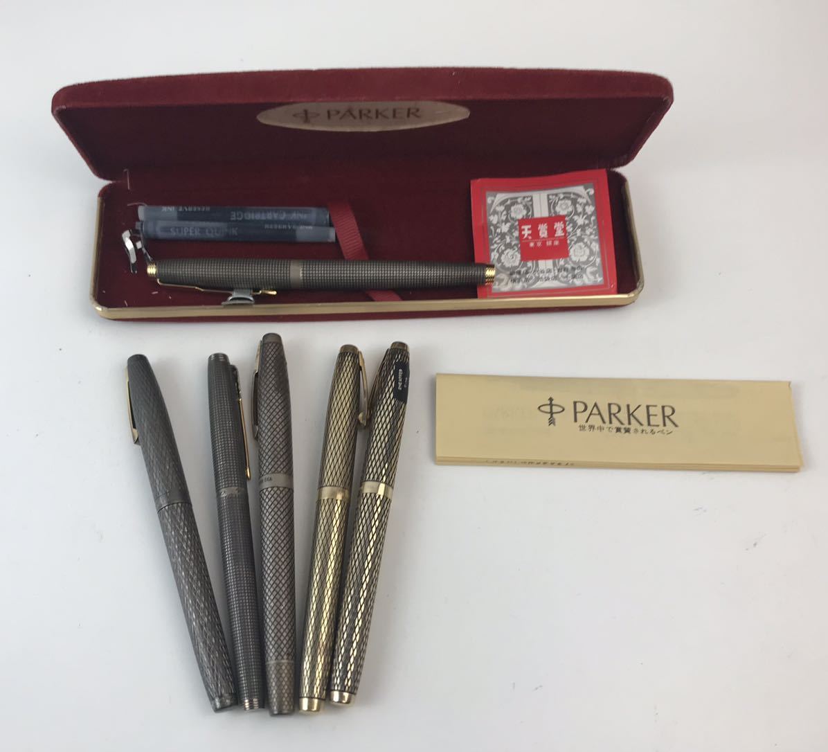 1円〜●★筆記未確認★ 万年筆 シェーファー パーカー ペン先 14k 585 ゴールドボディ 14k GF インク付きまとめ ★okoy1916245-52★op1883