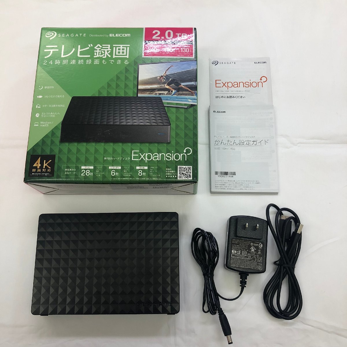 6SK海05015D】☆1円スタート☆ELECOM エレコム☆SGD-MY020UBK☆外付け
