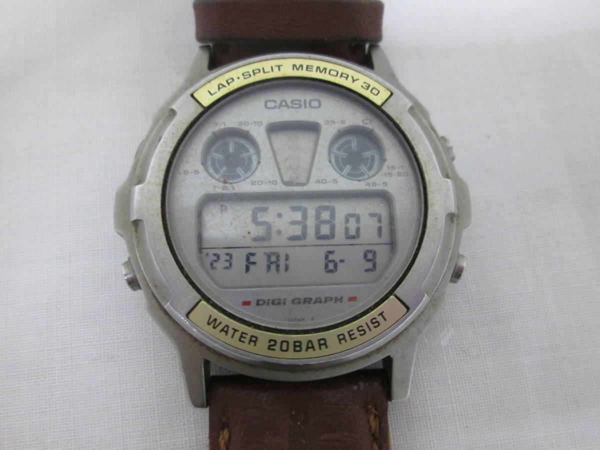 (72)♪CASIO カシオ メンズ腕時計 DW-3300 DIGI GRAPH デジタル クォーツ 2023年6月電池交換済み 稼働品_画像1