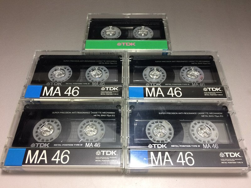 クーポン対象外】 カセットテープ TDKメタルカセットテープ MA46 5本セット 使用済