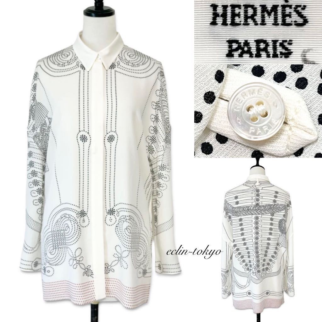 E3794】新品同様!HERMES エルメス《最高級シルク100%!》2020春夏