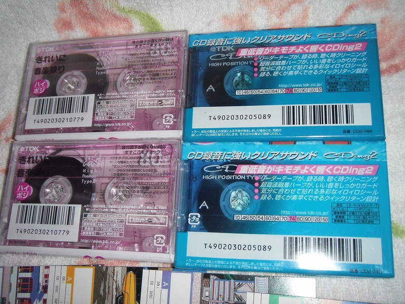 インデックス4枚付ハイポジカセットテープ4個/TDK/DS2-80N/2個 80分