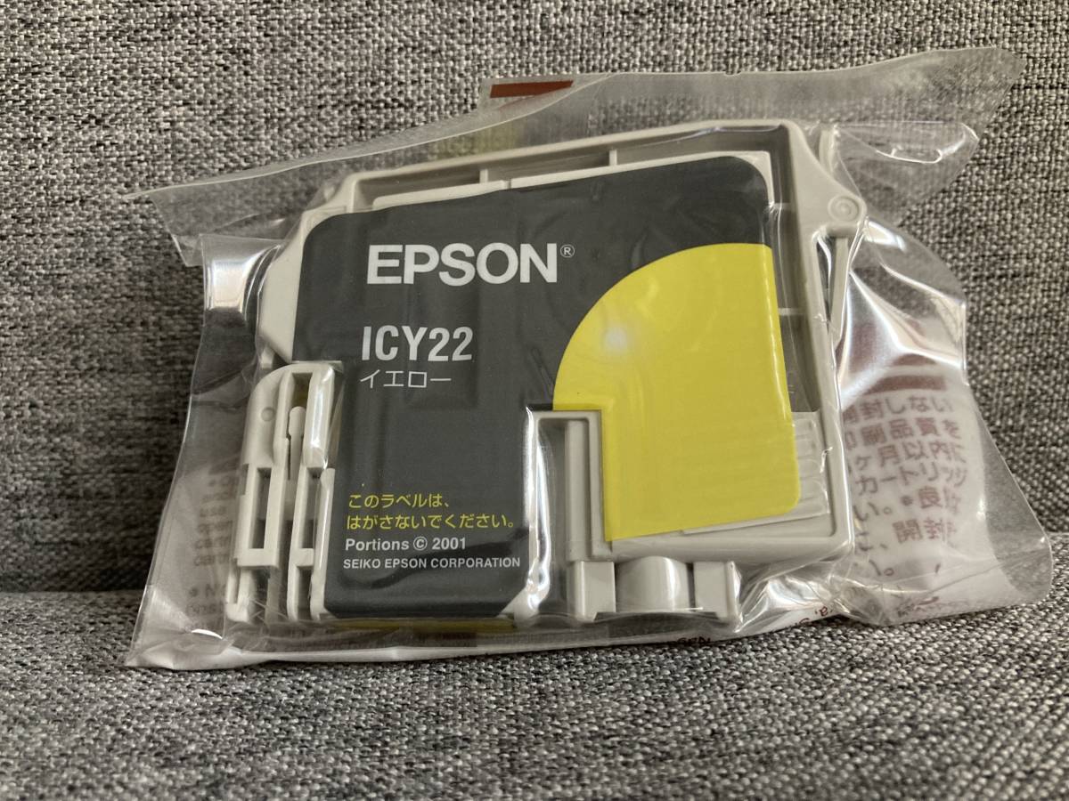 ★未使用 EPSON エプソン 純正 インクカートリッジ ICY22 イエロー 黄色 対応プリンター PX-V700 CC-600PX_画像1