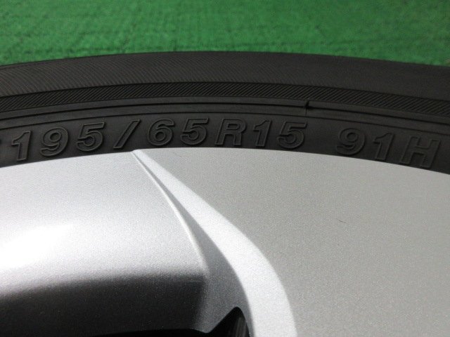 L151【送料無料】195/65R15 超溝高 8.5分山 ヨコハマ 夏タイヤ BluEarth AE-01F 2019年製 アルミ ホイールセット 4本 トヨタ プリウス 純正の画像6