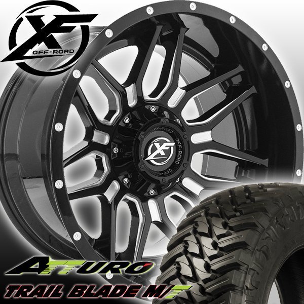 20x12J シルバラード デナリ XF OFFROAD XF222 20インチマッドタイヤホイール ATTURO TRAIL BLADE MT 285/50R20 33x12.50R20 35x12.50R20_画像1