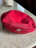 ラコステ　帽子　赤　綿　５９_画像1