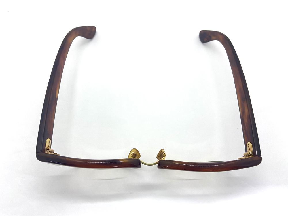 【べっ甲】K18YG イエローゴールド メガネ レンズ付き メガネフレーム 眼鏡 老眼鏡_画像3