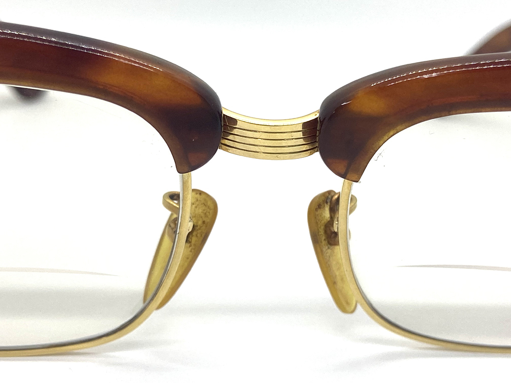 【べっ甲】K18YG イエローゴールド メガネ レンズ付き メガネフレーム 眼鏡 老眼鏡_画像6