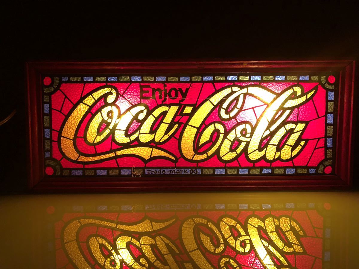 コカコーラ 1970 ステンドグラス調 ビンテージ ランプ ティファニー サイン