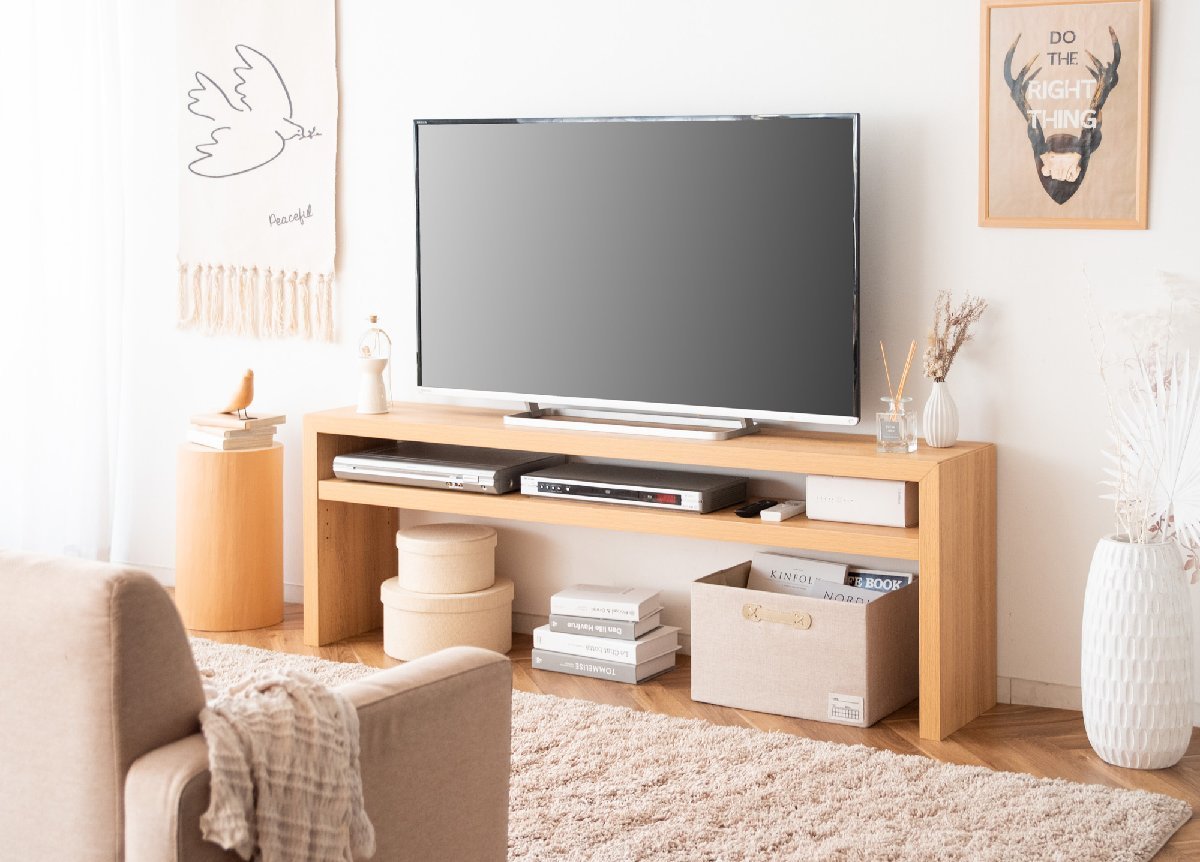 期間限定特別価格　テレビ台 150cm ＴＶ台 ＴＶボード ローボード 北欧 おしゃれ テレビボード Fonde（フォンド）ナチュラル色_画像1