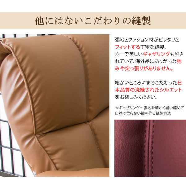 触り心地の良いスーパーソフトレザーの張地のハイバック座椅子 触り心地の良いスーパーソフトレザーの張地のハイバック座椅子
