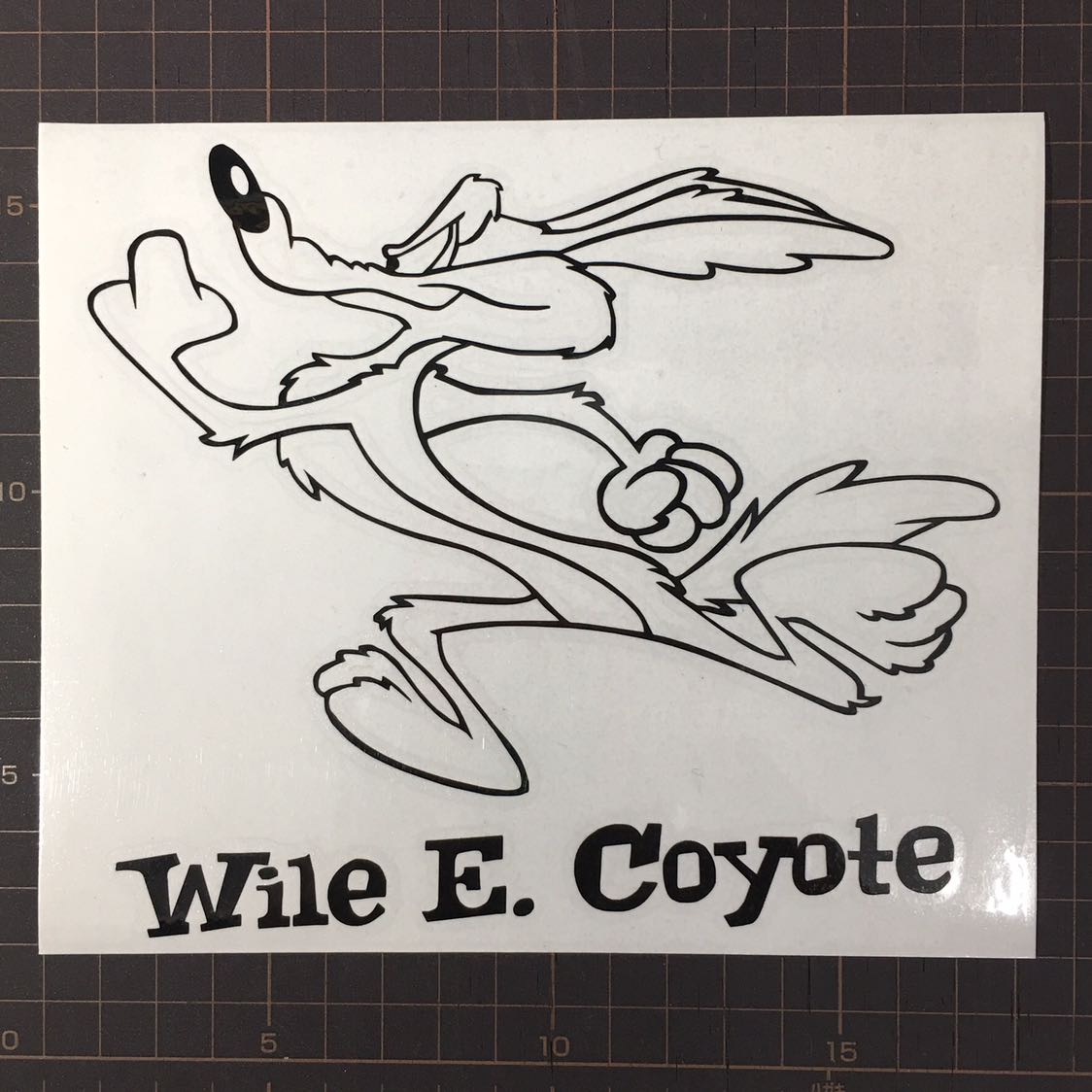 ステッカー Wile E. Coyote ブラック 左向き_画像1