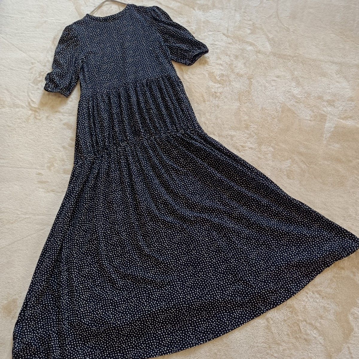 ZARA ザラ コットンティアードロングワンピース パワショル ZARA ザラ コットンティアードロングワンピース パワショル