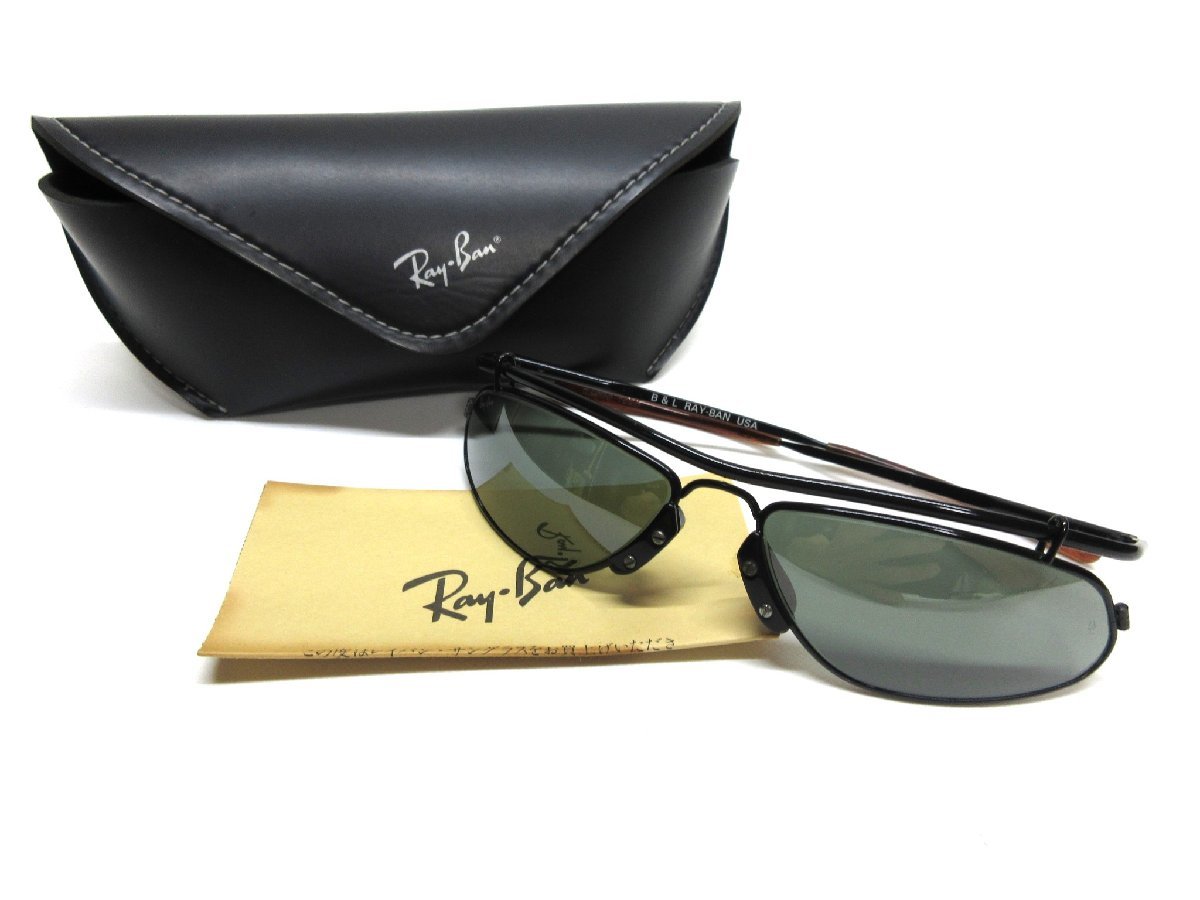 ほぼデッドストック B&L RayBan BLACK INATITA W2393 ボシュロム レイバン ブラック イナーシャ/G-15/サングラス/USA/アメリカ/米国製_画像1