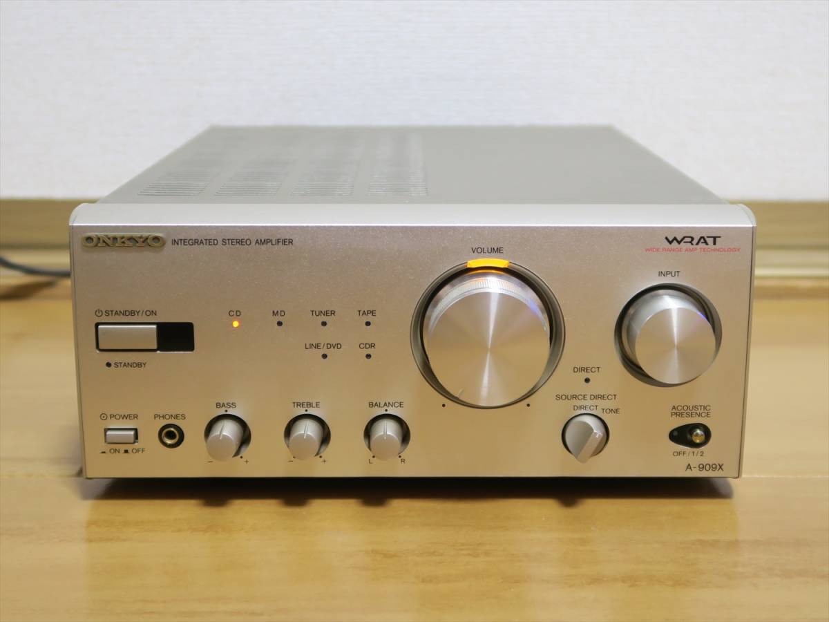 ONKYO INTEC205 プリメインアンプ A-909X 動作良好 中古即決(ONKYO