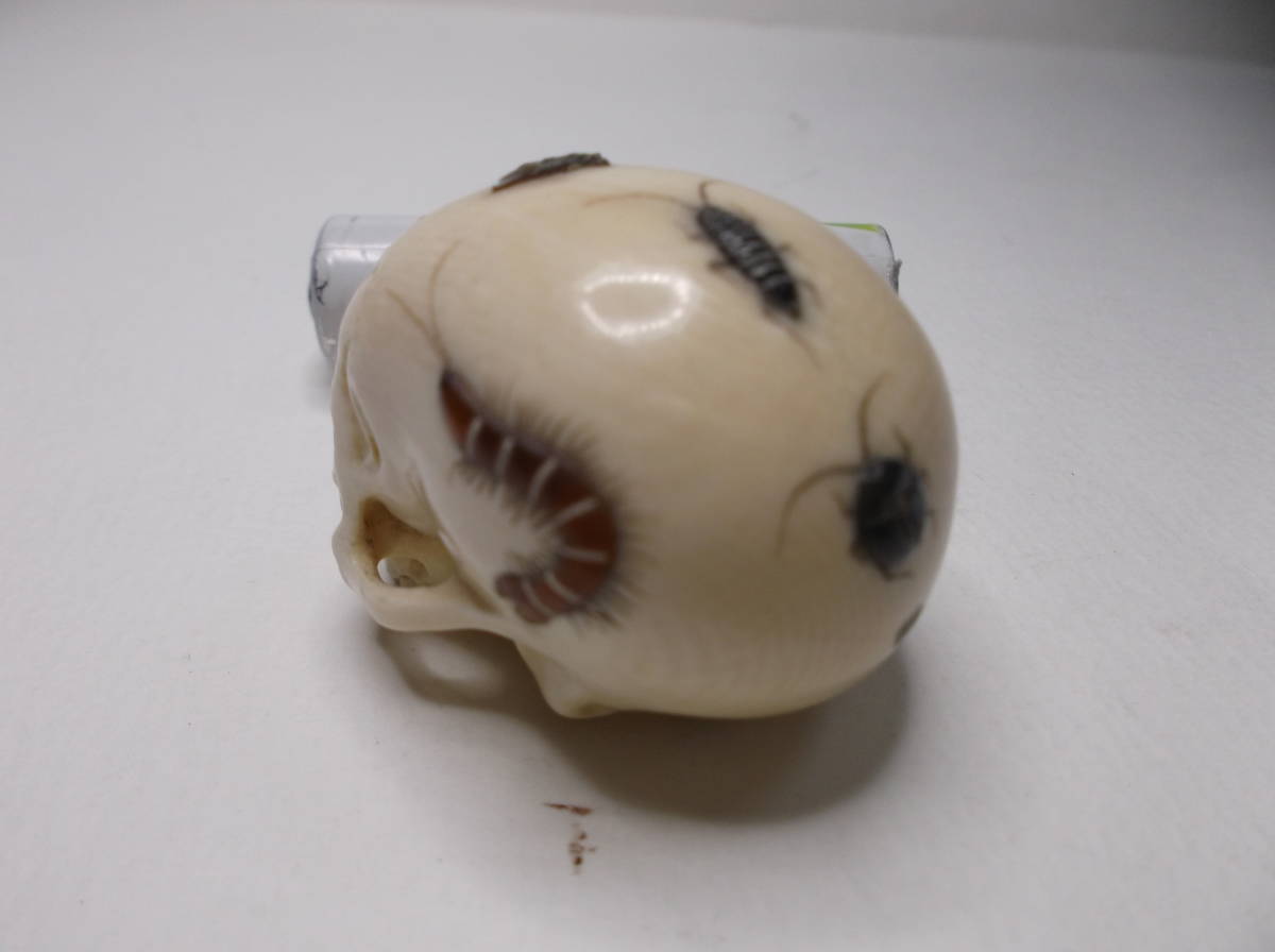  netsuke ... mother-of-pearl . many. insect sculpture netsuke 