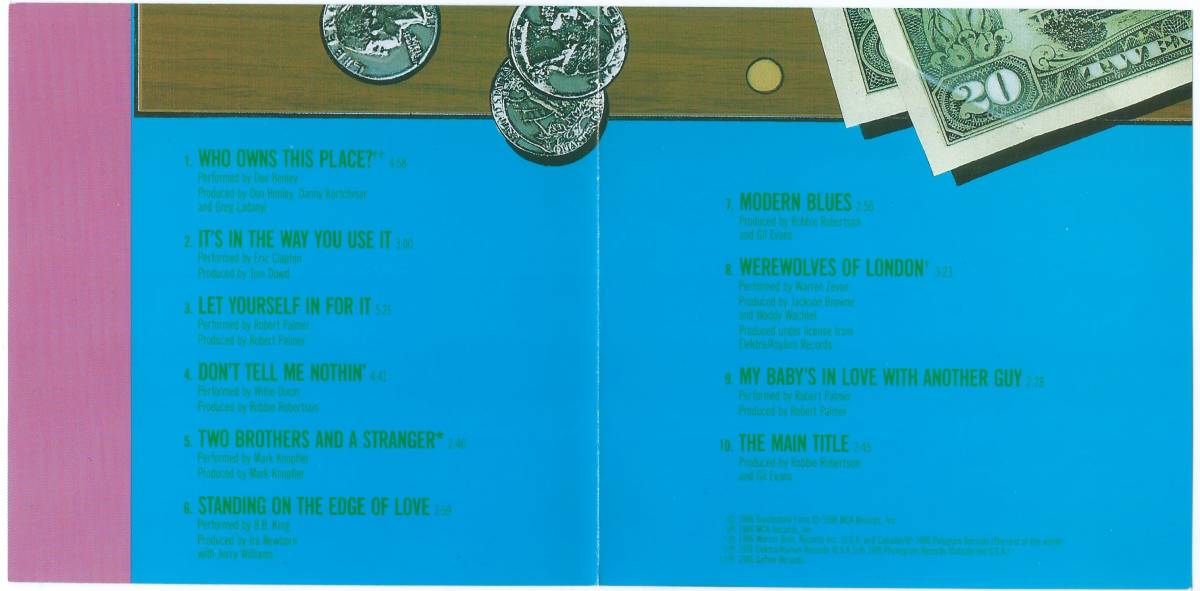 THE COLOR OF MONEY саундтрек 32XD-545 записано в Японии CD Hustler 2 саундтрек DON HENLEY MARK KNOPFLER ROBERT PALMER 4 листов включение в покупку отправка возможность 