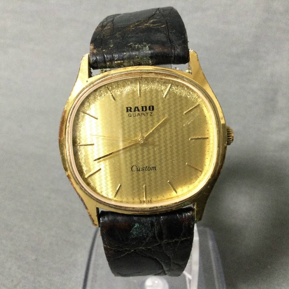 5506/29　GJ51317　RADO　Custom　713.5055.2　クォーツ　メンズ　ゴールドカラー　稼働　腕時計　ラドー_画像1