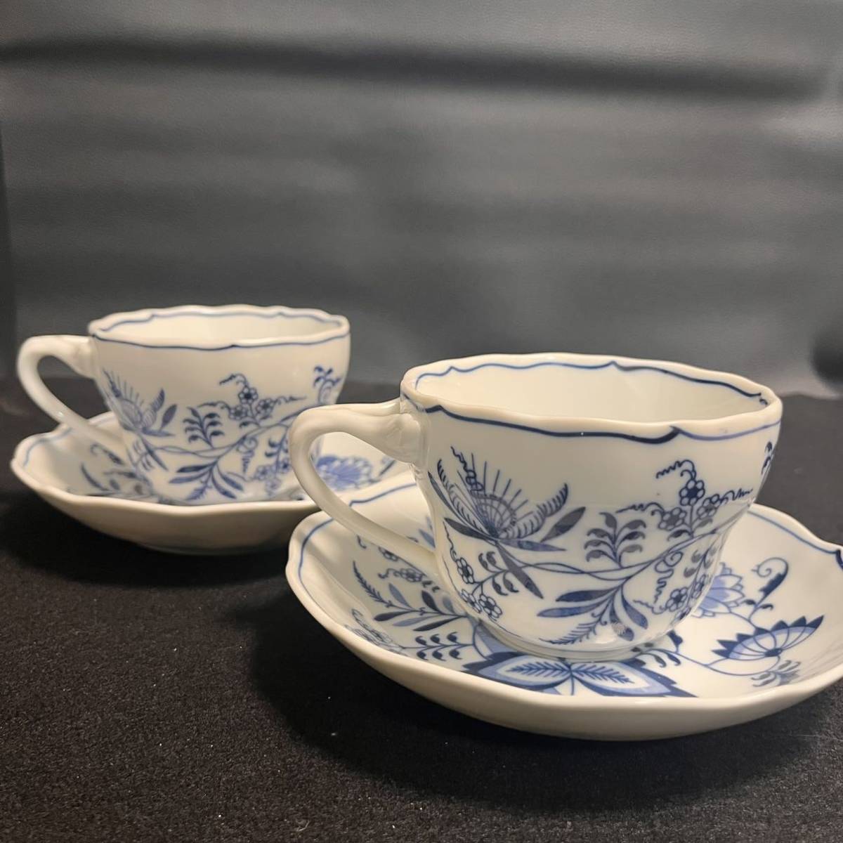 K132 Blue Danubeブルーダニューブ ペア カップ&ソーサー 洋食器