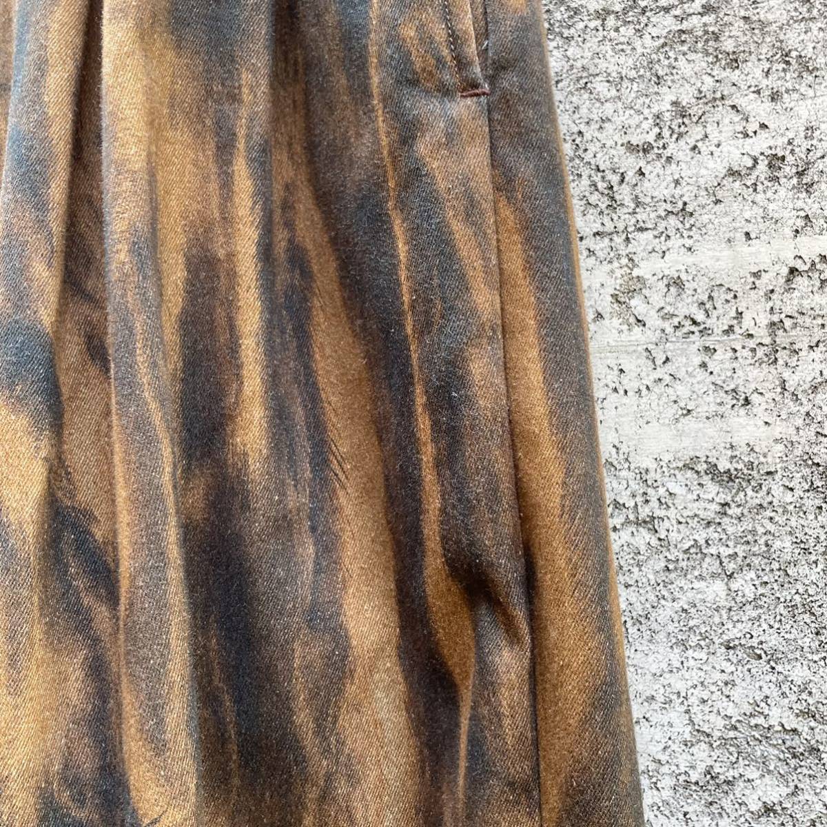 masu エムエーエスユー fur print trousers パンツ 46 ワイドパンツ