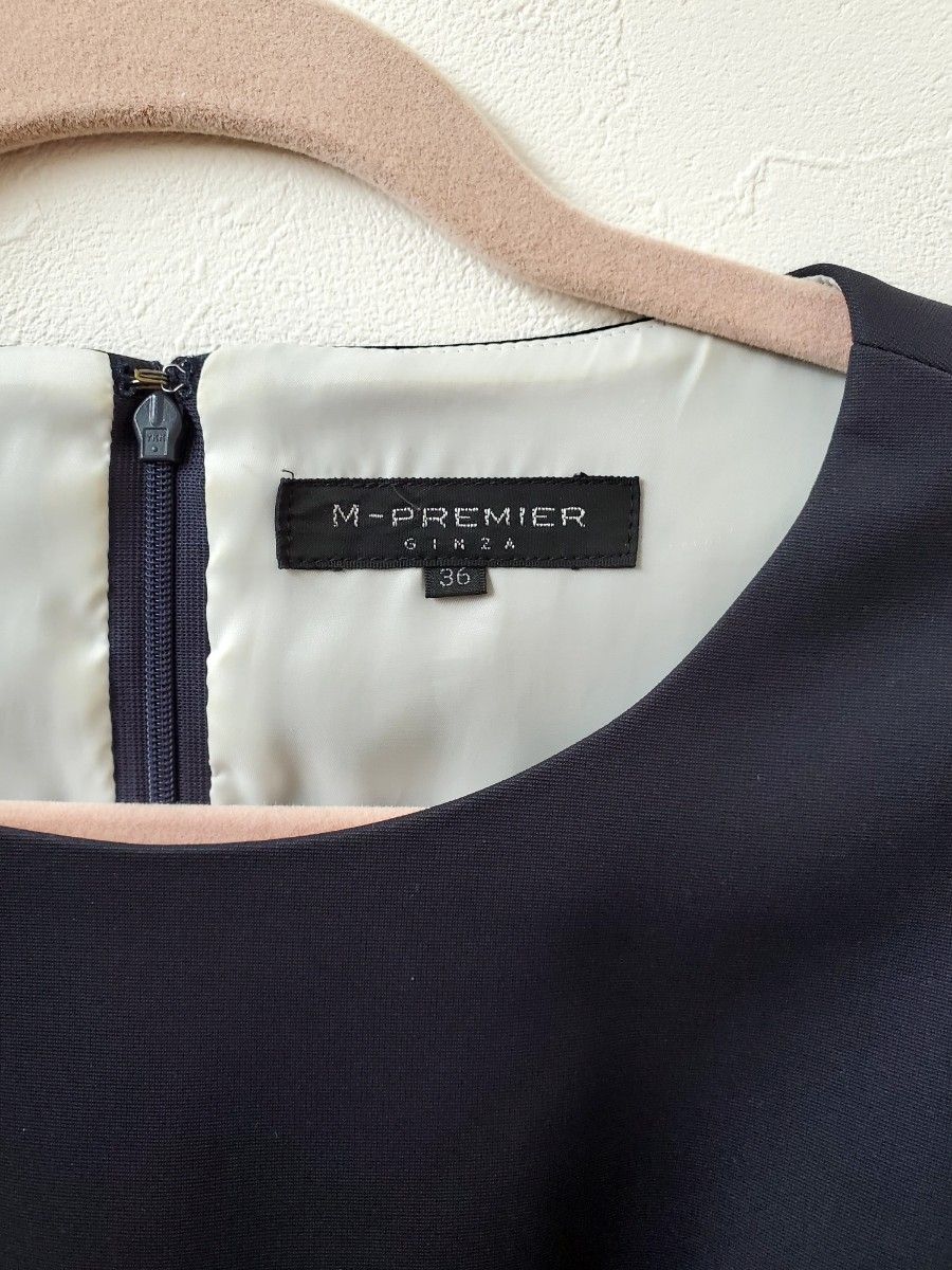美品 M-PREMIER GINZA フラワープリント フレアワンピース 36|PayPay