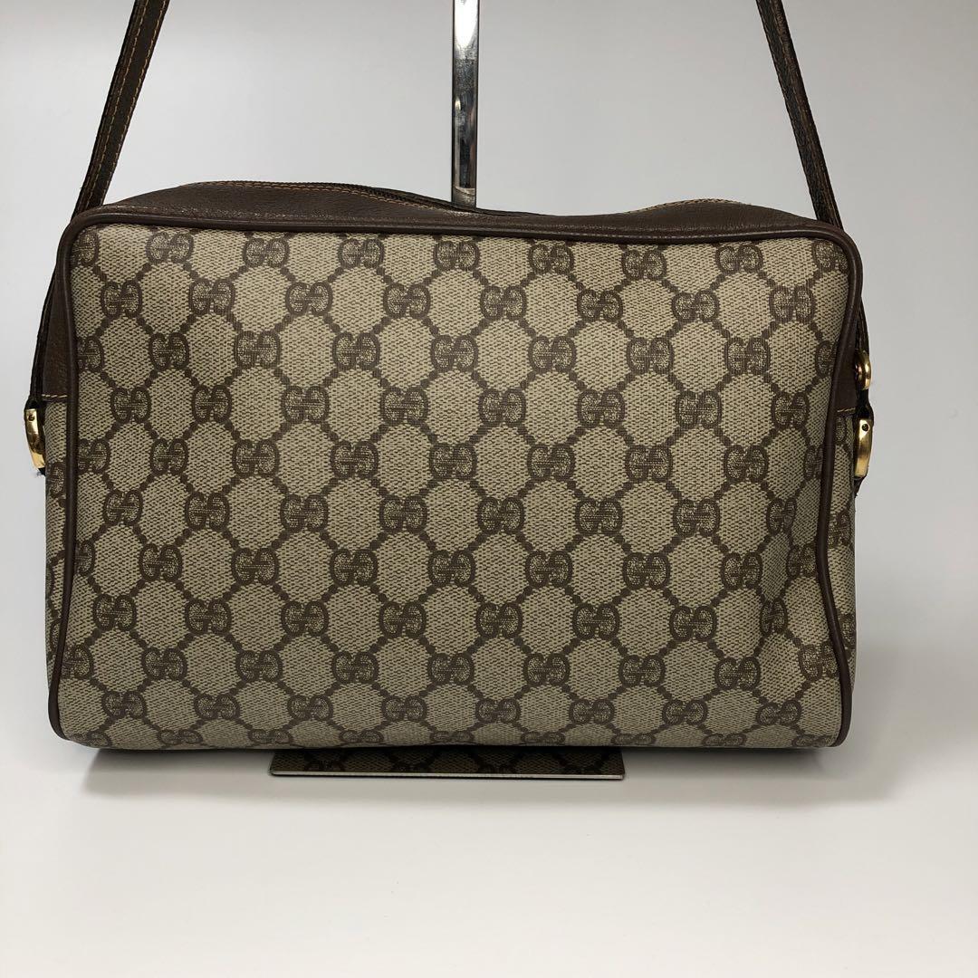 美品】オールドグッチ GUCCI GG柄 シェリーライン PVC レザー 革