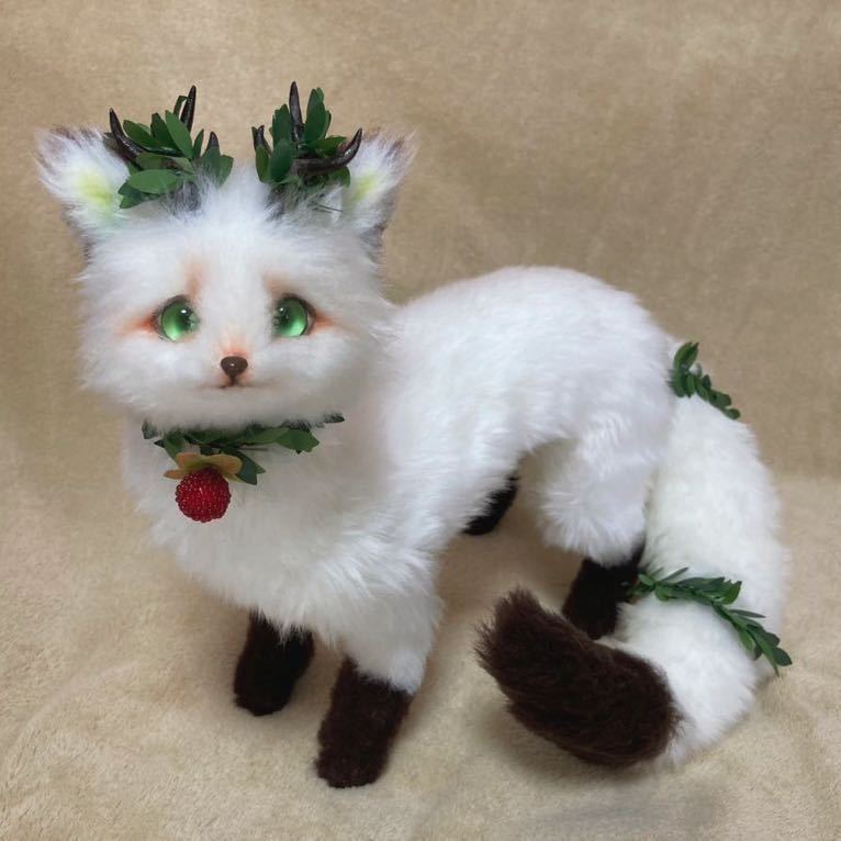 †ちぢれげ† アートドール 森に住む生き物・幼 可動 幻獣 ぬいぐるみ ハンドメイド 仮部屋より artdoll