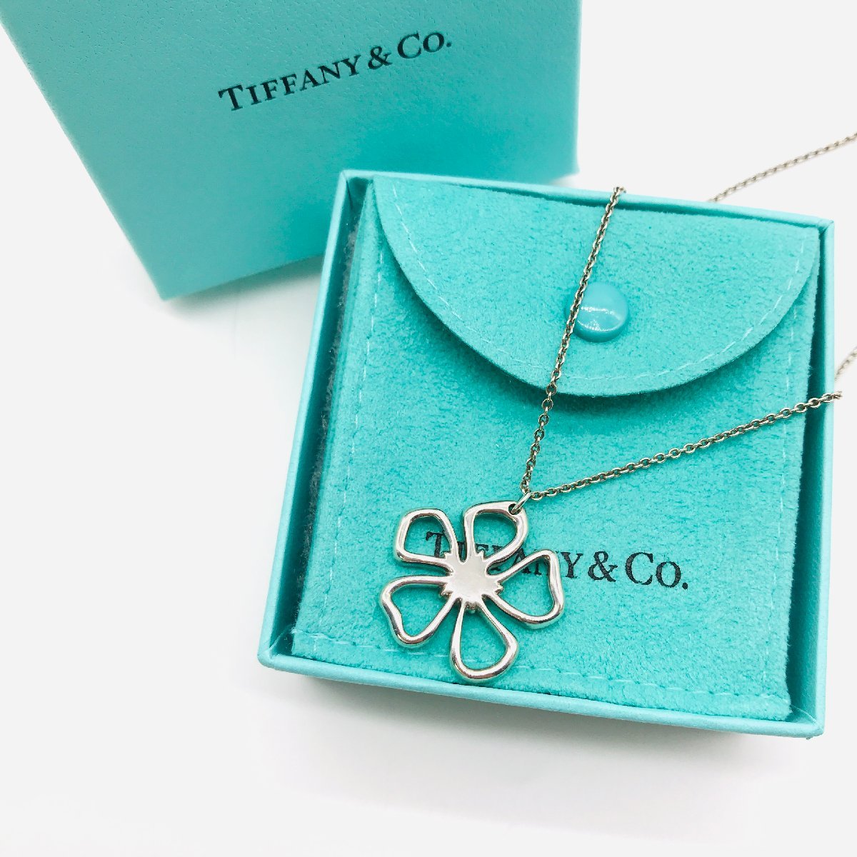 TIFFANY & Co. ティファニー ネックレス 花 フラワー SV925 シルバー 美品 M9964_画像1