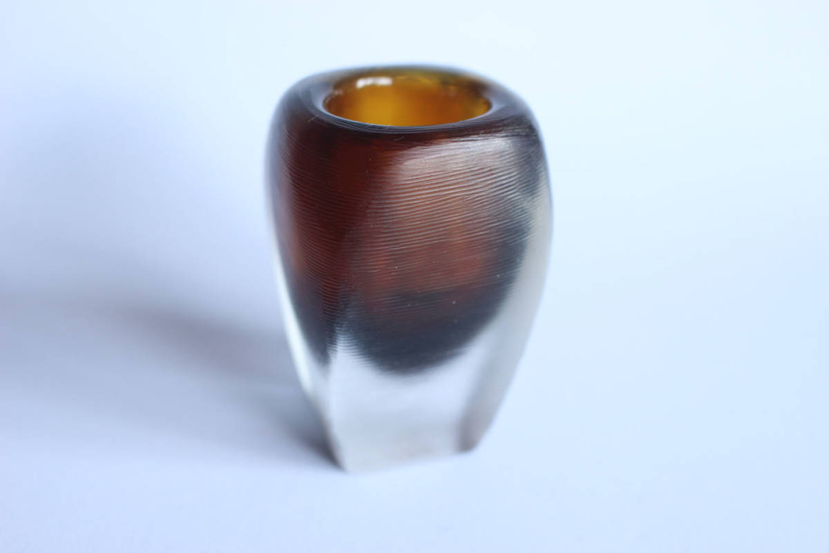 ムラーノ　グラス　パオロ　ヴェニーニ　インシソ　グラス　ミニ　花瓶　 ヴェネチアン　グラス　Paolo Venini Inciso glass Murano glass