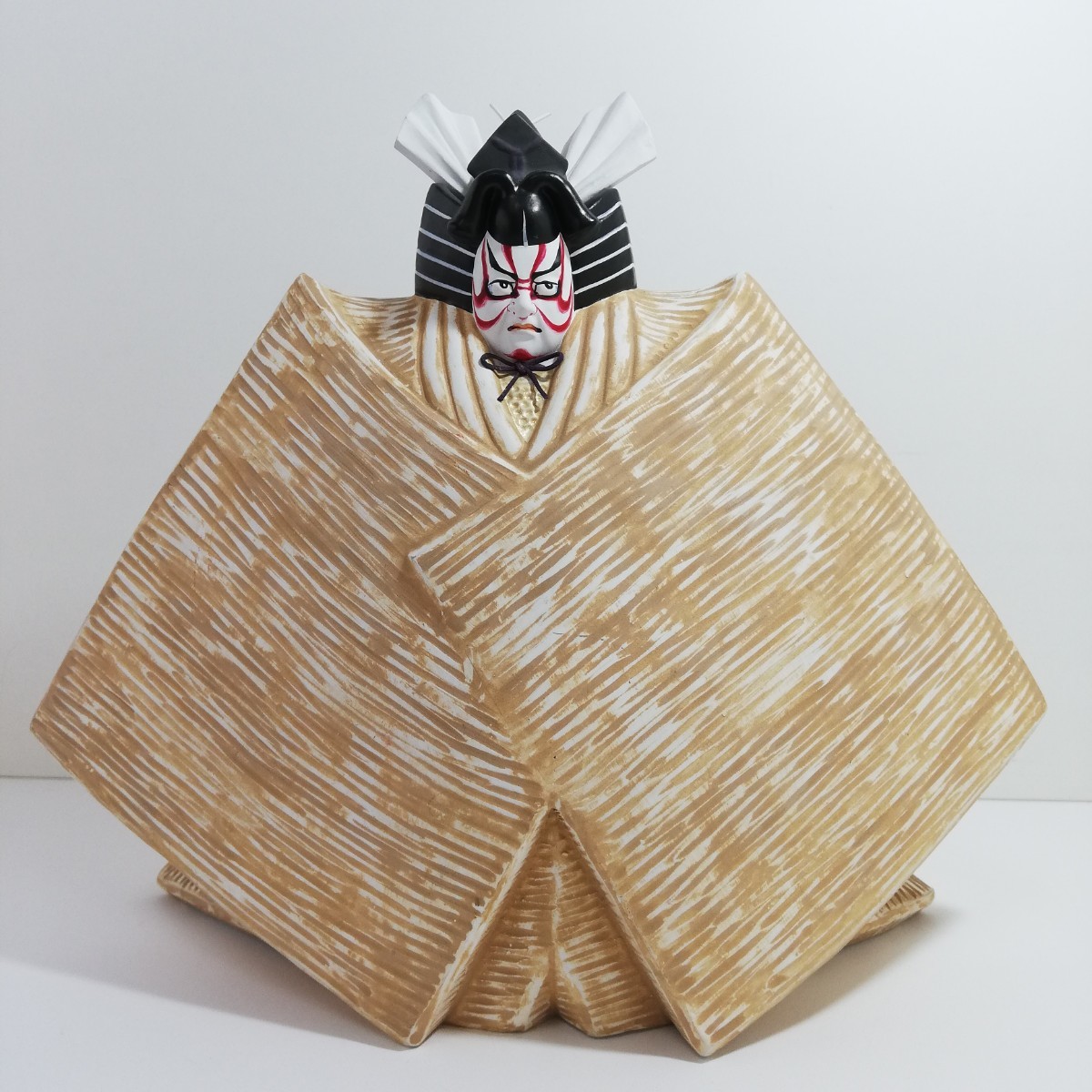 博多人形 伝統工芸士 三宅隆 作 歌舞伎物 幅31cm×高さ27cm 重さ1.8kg [陶人形 伝統工芸品 日本人形 日本美術 内閣総理大臣賞受賞作家]_画像1