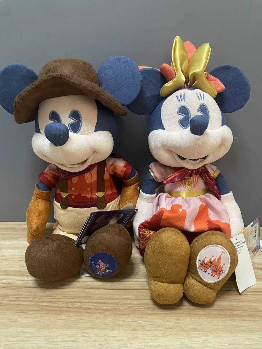 2点セット ぬいぐるみ 9月 ミニー ミッキー 上海ディズニー メインアトラクションシリーズ ビッグサンダー 新品未使用 タグ付き ミッキー