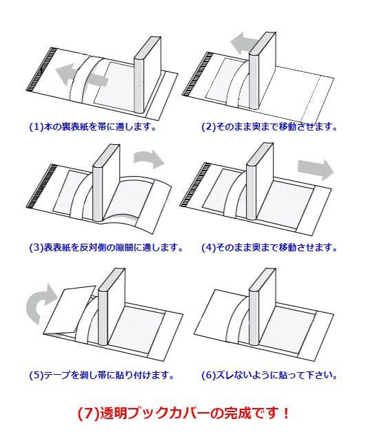 透明ブックカバー　クリアブックカバー　青年コミック　B6用　120枚　☆送料無料☆　本_画像3