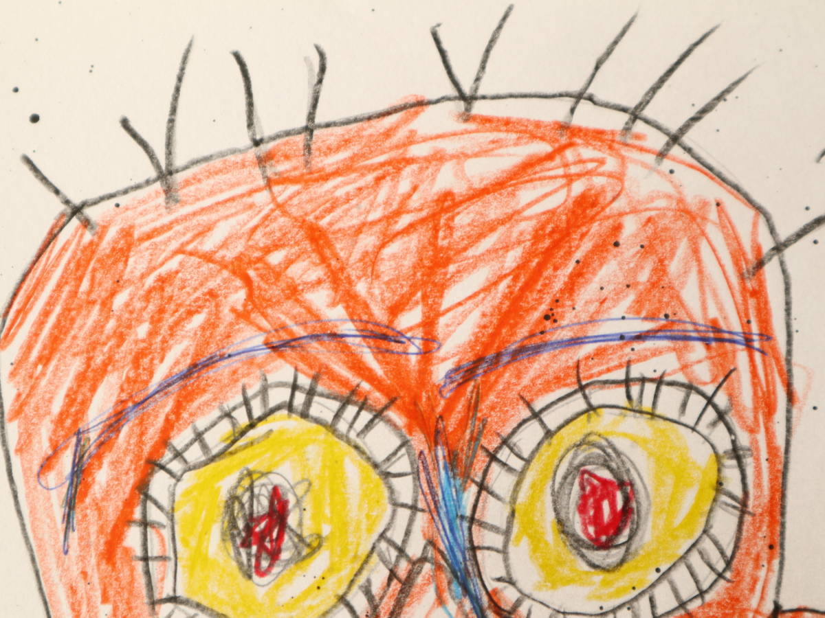 送料無料★ジャン＝ミシェル・バスキア Jean-Michel Basquiat★SALF POETRAIT★模写★販売証明書★混合メディア画_画像8