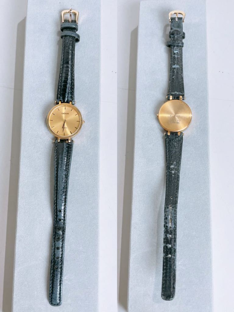 【K18】ヴィアブレラ VIABRERA レディース腕時計 ゴールドアクセサリー 文字盤 18金 日本 750 SY18K-1L クォーツ ２針 現状品の画像3