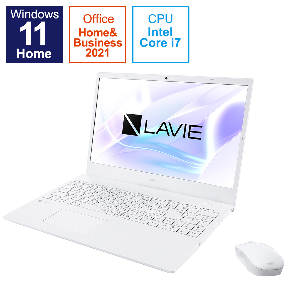 NEC LAVIE N1570/EAW PC-N1570EAW Core i7 1165G7 2.8GHz 4コア/8GB/SSD256GB/DVDマルチ/FHD/Win11/OfficeHB2021/展示美品/メーカー保証1年_画像1