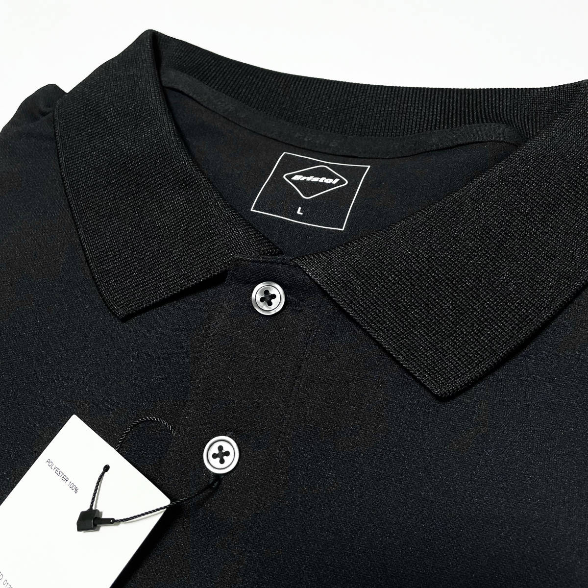 23SS新品L黒F C Real BristolポロシャツEMBLEM POLOエンブレムポロFCRB