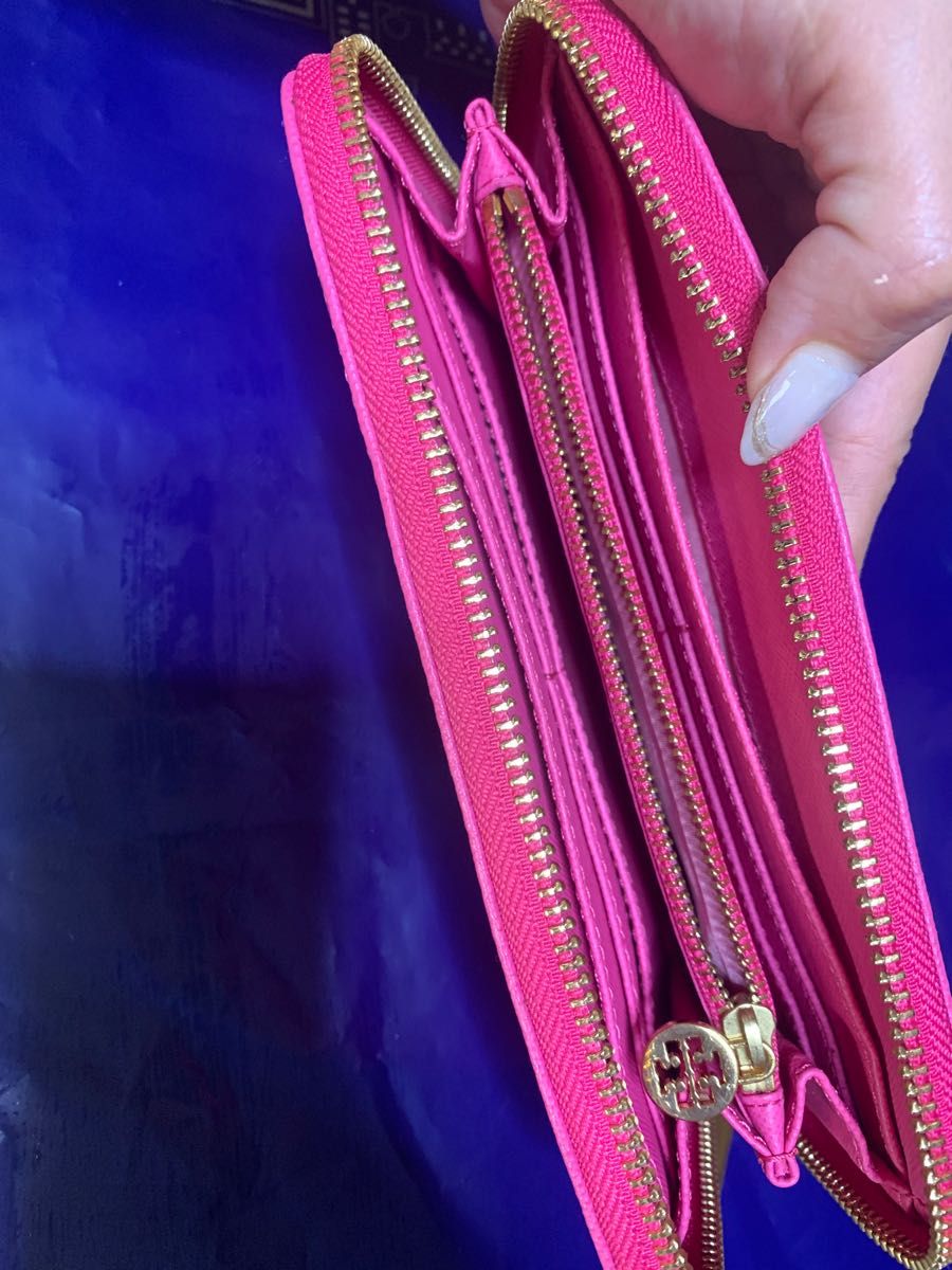 トリーバーチ ピンク 長財布査定済 トリーバーチ ラウンドファスナー長財布 長財布 TORY BURCH