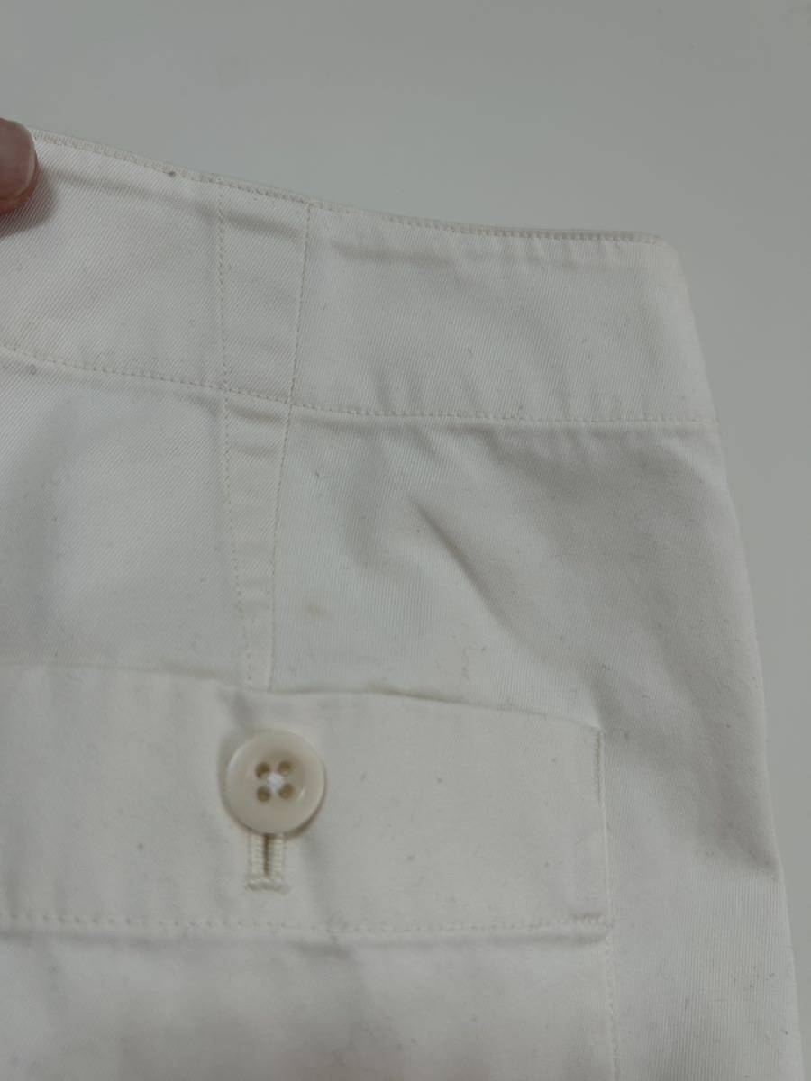  оптовый POLO RALPH LAUREN Polo Ralph Lauren шорты шорты 11 одноцветный белый талия ремень б/у одежда 1201