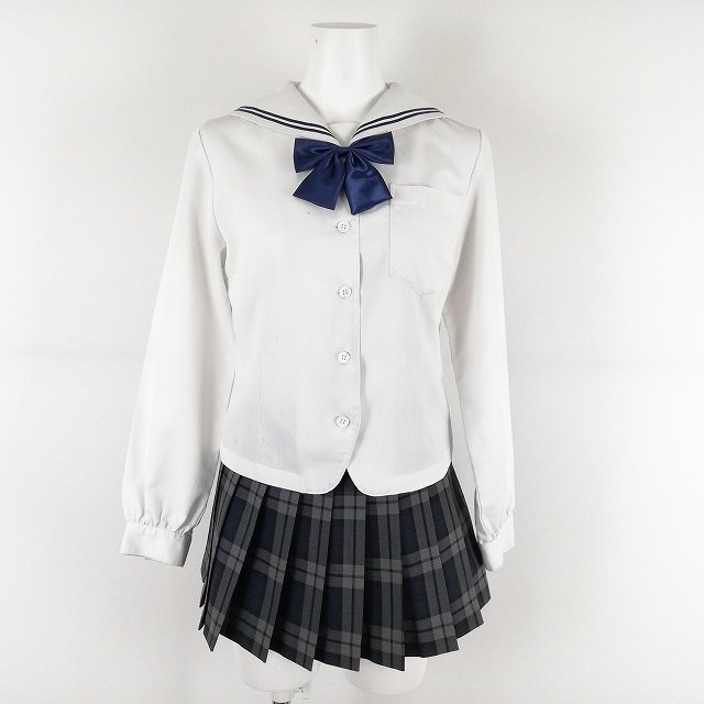 1円 セーラー服 マイクロミニスカート リボン 上下3点セット SS 富士