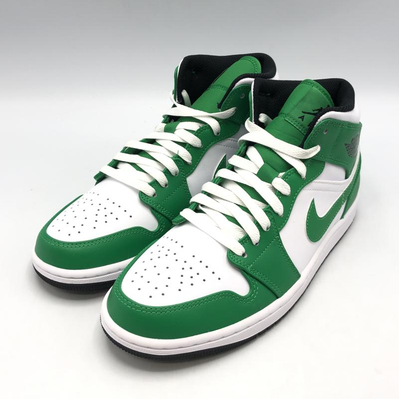 中古】NIKE AIR JORDAN 1 MID スニーカー 26cm DQ8426-301 緑 白