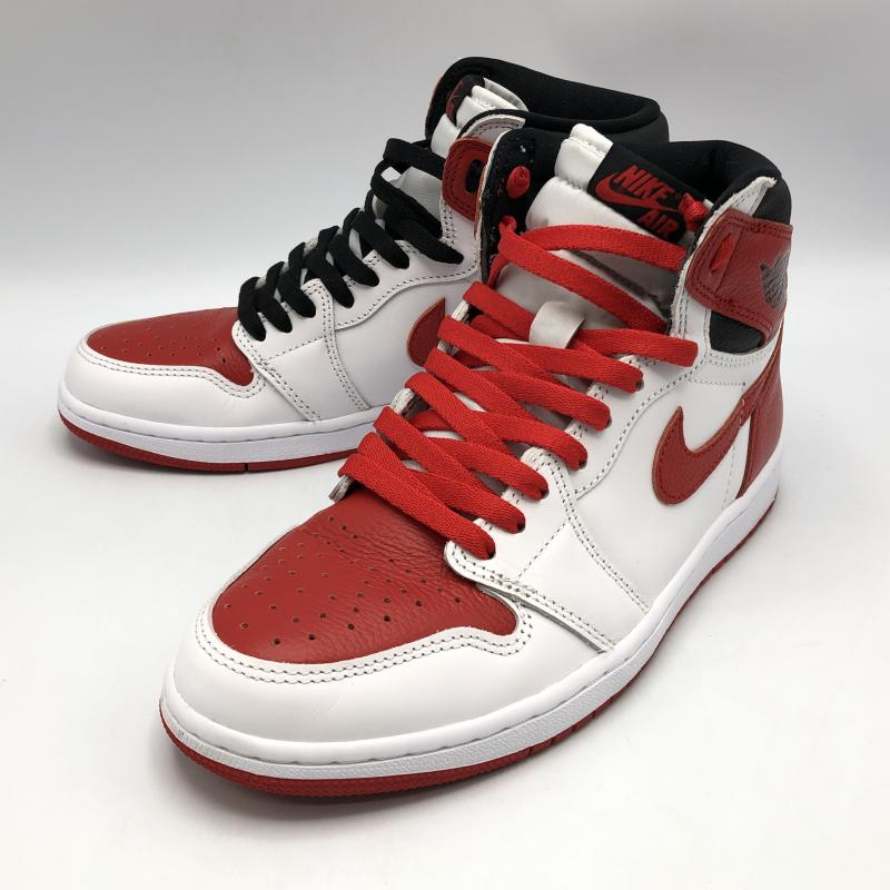 【中古】NIKE ナイキ 555088-161 AIR JORDAN 1 RETRO HIGH OG 26.5cm レッド ホワイト ブラック[240010382240]