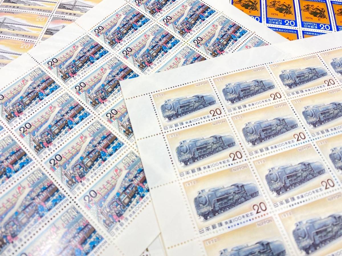 5/029【未使用切手】日本切手 記念切手 大量 切手シート まとめ 1970年代 44980円分の画像4