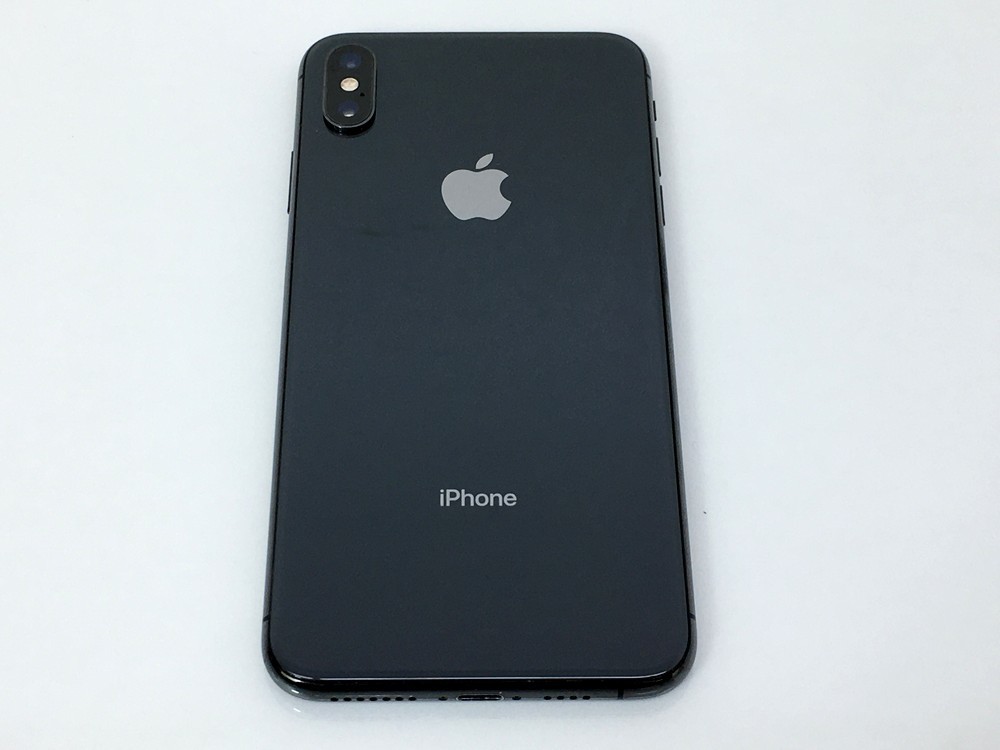 同梱A 60 品 Apple iPhone Xs Max スペースグレイ 64GB SIMロック解除済み Softbank 〇判定