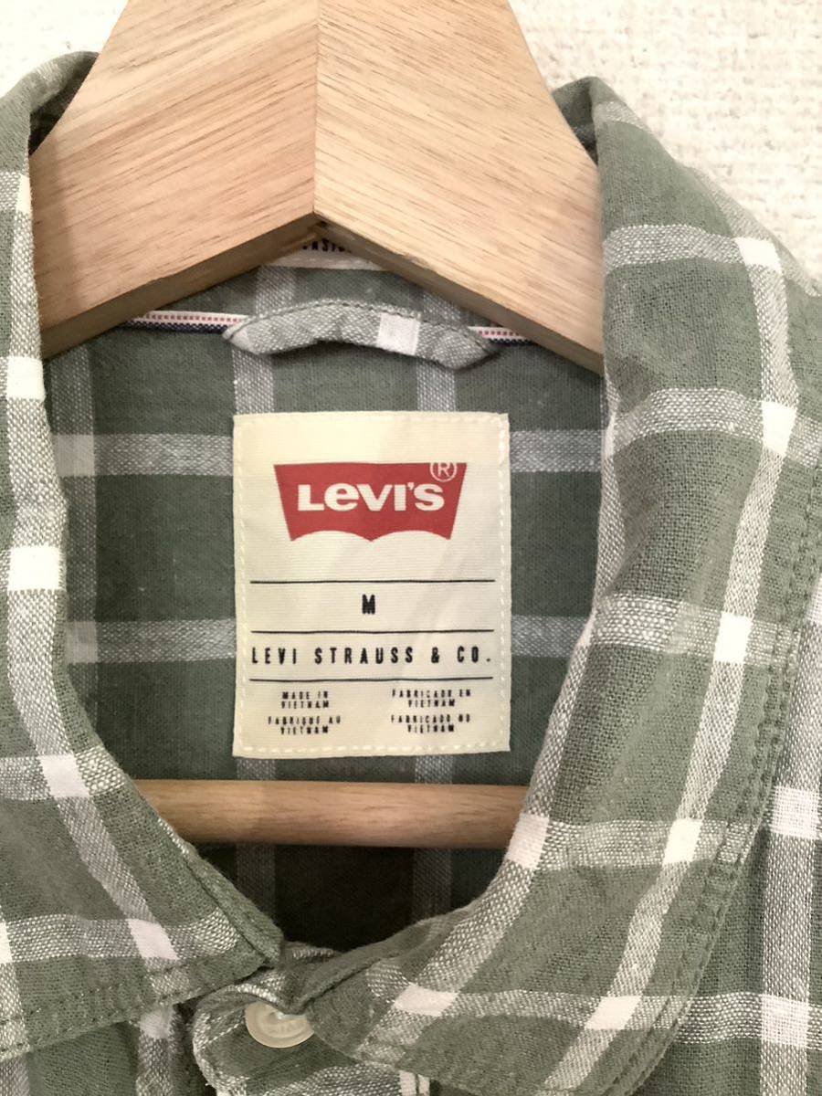 levi's リーバイス　チェック柄 半袖シャツ コットンシャツ　アメカジ　メンズ　古着　デニムブランド_画像3